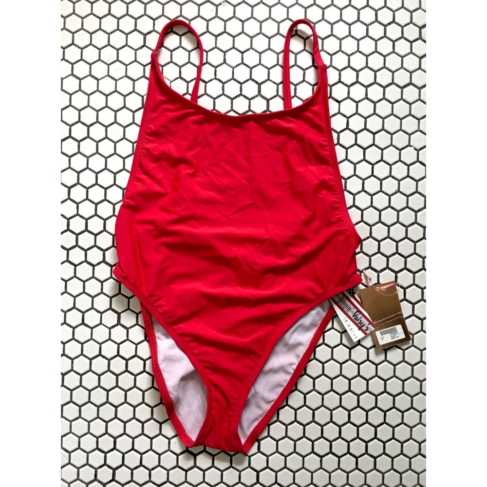Red One Piece- open back